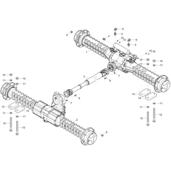 Axle Assembly for Wacker DW90-2