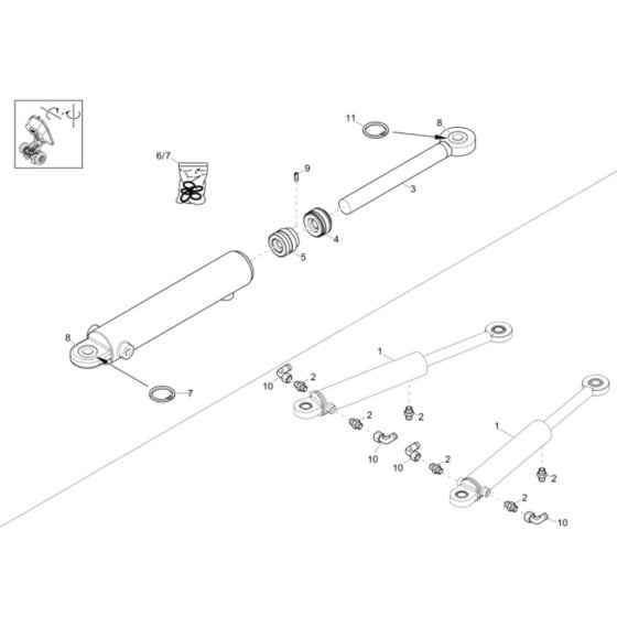 Boom Offset Cylinder Assembly