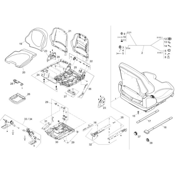 Seat Assembly for DW90 Dumper