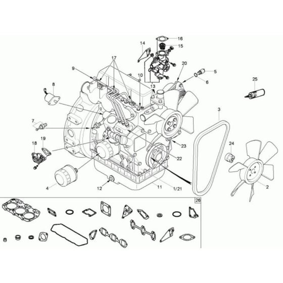Engine Assembly for Wacker TD15