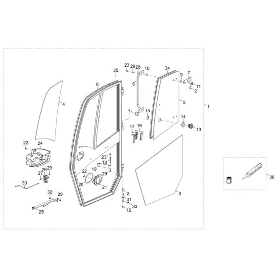 Door Assembly for Wacker TH522