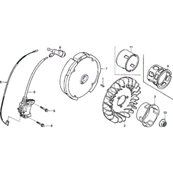 Flywheel Assembly for Honda WB20XT