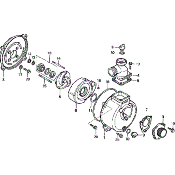 Pump Assembly for Honda WB20XT