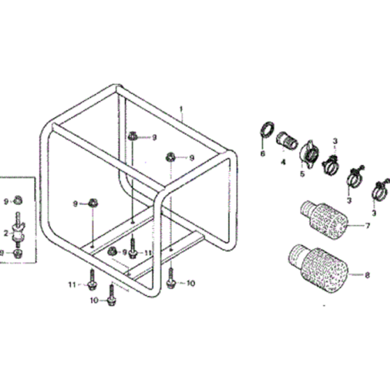 Frame Assembly for Honda WB20XT