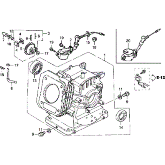 Cylinder Block for Honda WB20XT