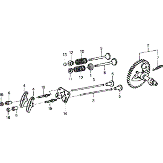 Camshaft & Valves for Honda WB20XT