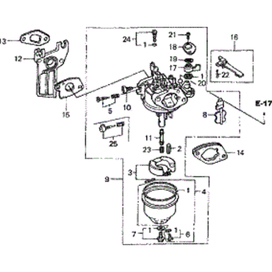 Carburettor Assembly for Honda