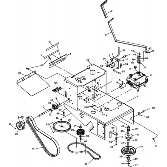 Chassis/Frame for Husqvarna WG4815E