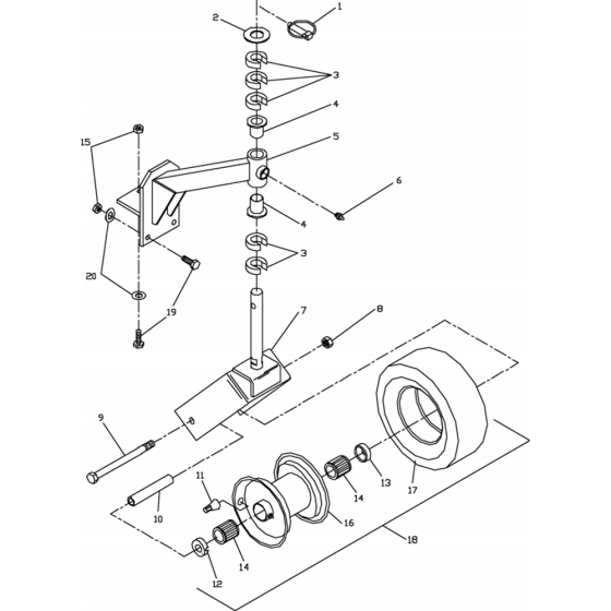 Caster Assembly for WG4815E