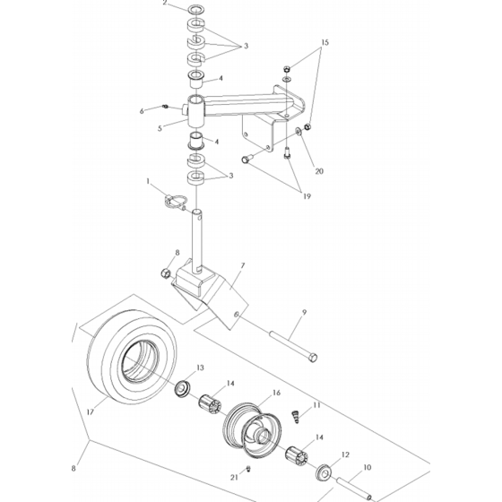 Casters Assembly for WG4815P