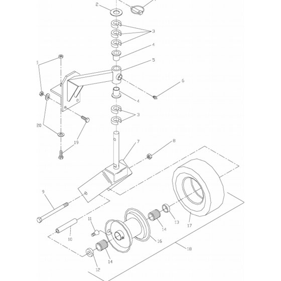 Front Caster Assembly