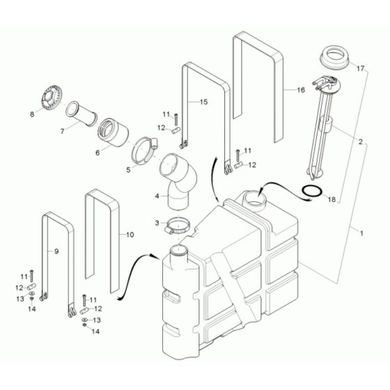 Fuel Tank Assembly for Wacker