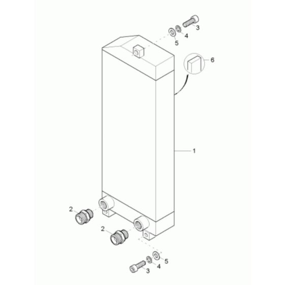 Oil Cooler Assembly for Wacker