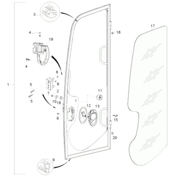Door Assembly for Wacker 6503