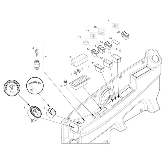 Instrument Panel for Neuson 75Z3