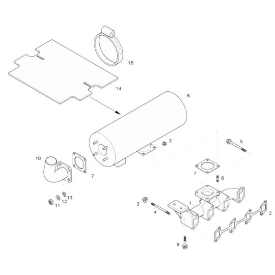 Exhaust Assembly for Neuson 75Z3
