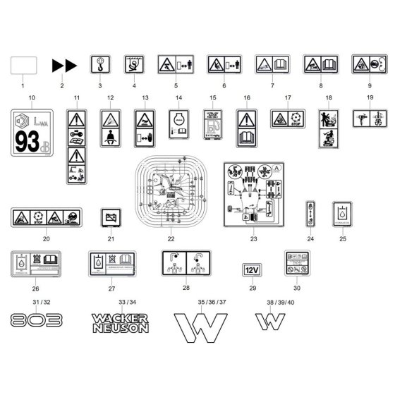 Wacker 803-2 Decals