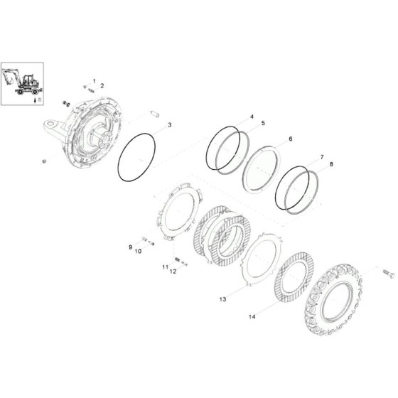 Brake Assembly for Wacker 9503