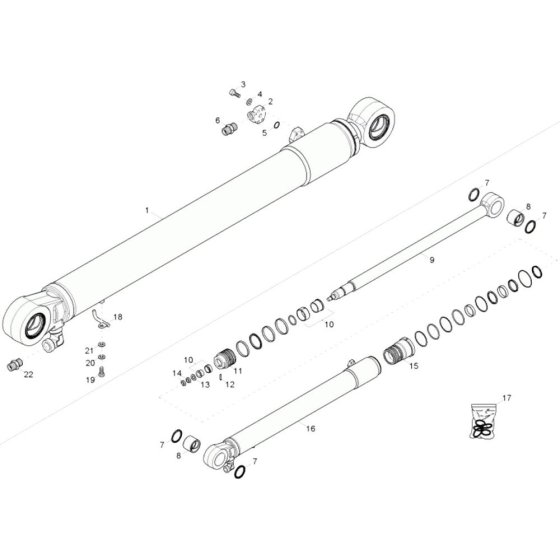 Dipper Arm Cylinder Assembly