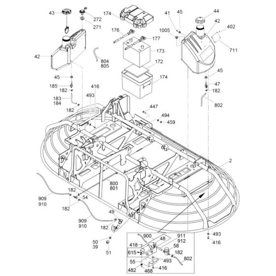 Tank Assembly for Wacker Trowel