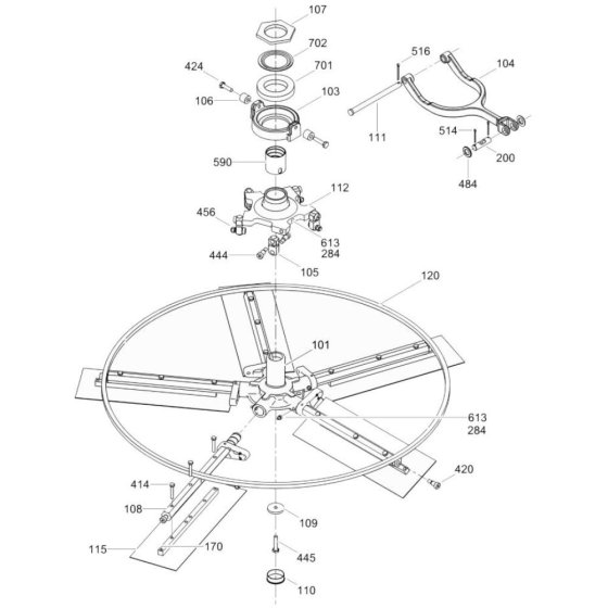 Blade Mechanism for Wacker Trowel