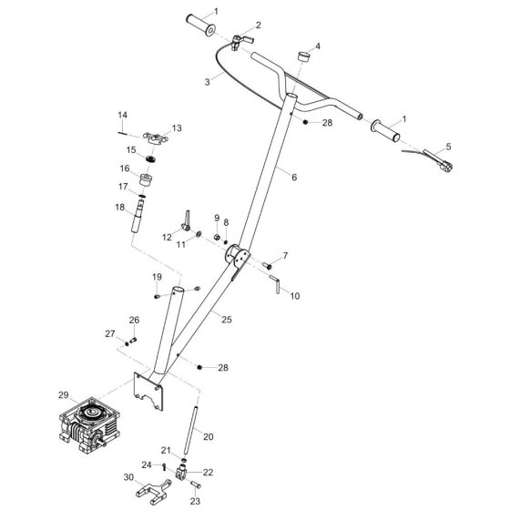 Handle Assembly for Wacker CT24-4