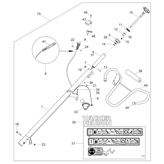 Handle Assembly for Wacker CT36-X