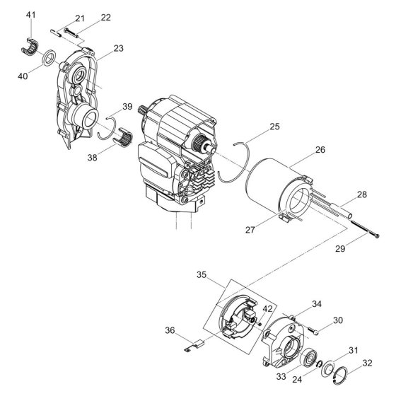 Motor Head Assembly - Wacker EH 23/115