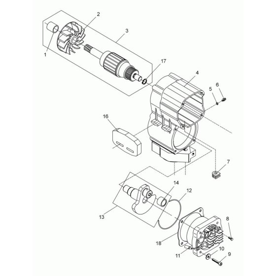 Motor Head Assembly for Wacker
