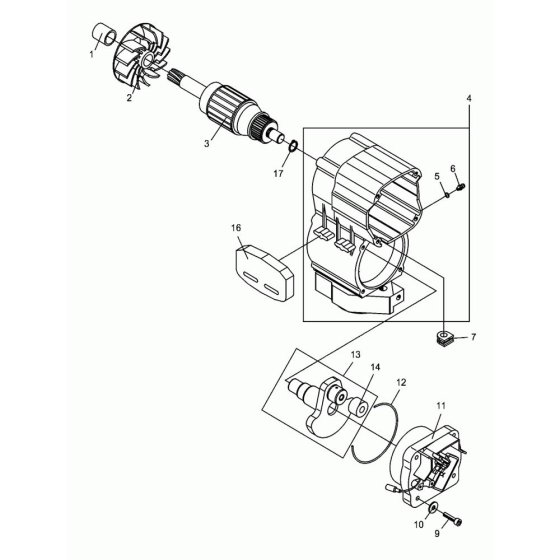 Motor Head Assembly for Wacker