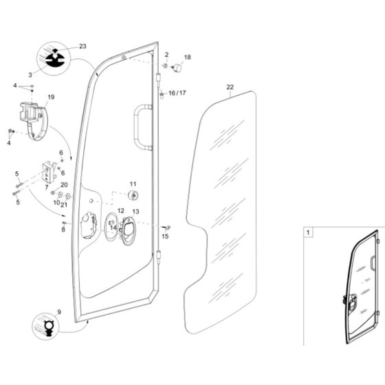 Door Assembly for Wacker ET16