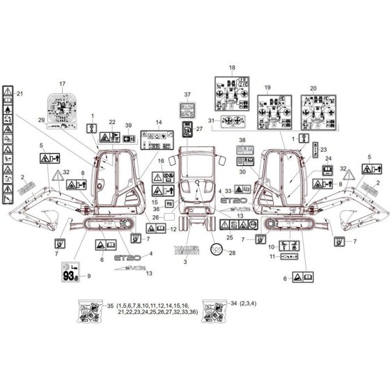 Wacker ET20 Decals