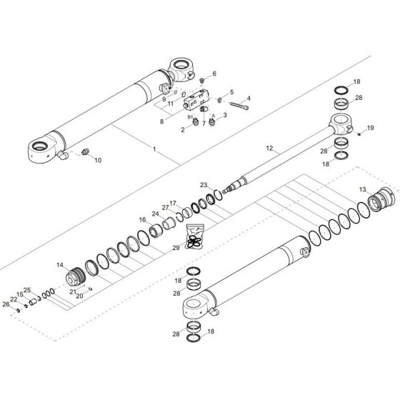 Boom Offset Cylinder for ET90