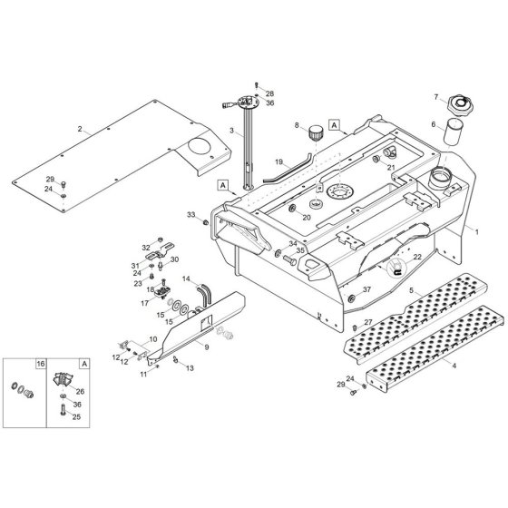 Fuel Tank Assembly for Wacker