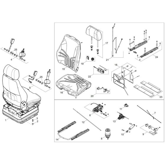Seat Assembly for Wacker EW100-2