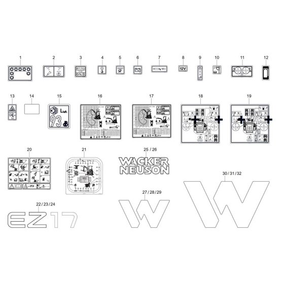 Decals for Wacker EZ17-2