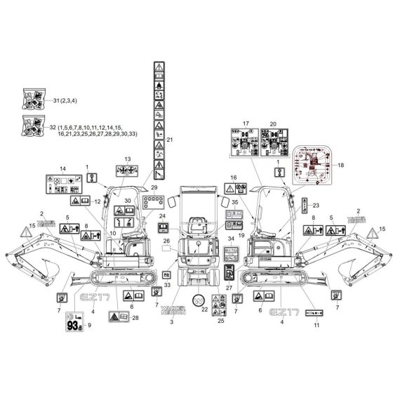 Wacker EZ17 Decals
