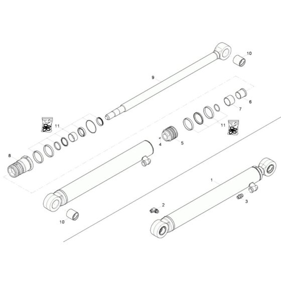 Dipper Arm Cylinder Assembly