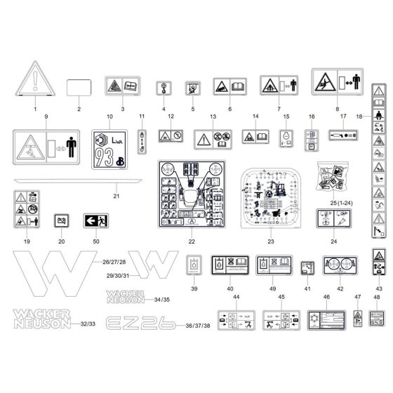 Decals for Wacker EZ26-2