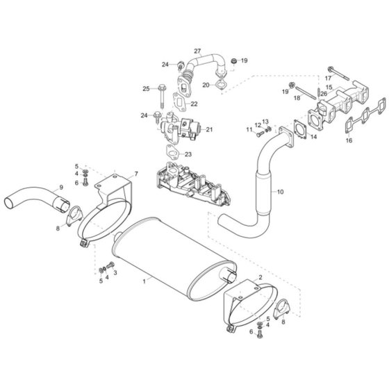 Exhaust Assembly for Wacker EZ38