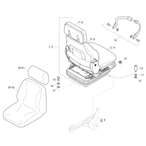 Seat Assembly for Wacker EZ38