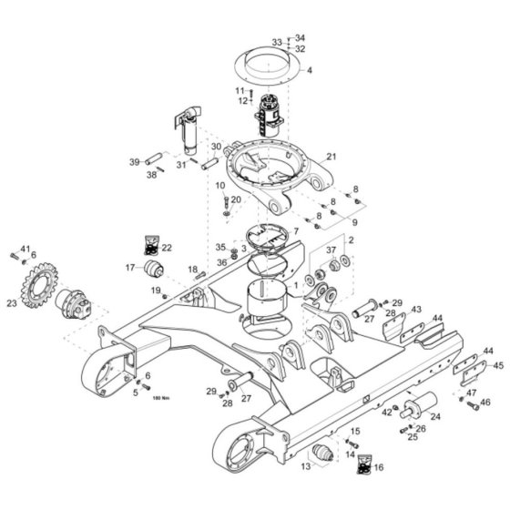 Undercarriage Assembly - Wacker EZ53