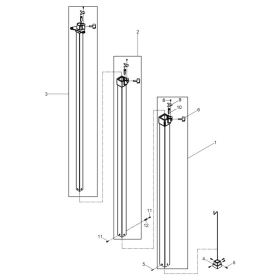 Telescopic Mast for Wacker LB80M