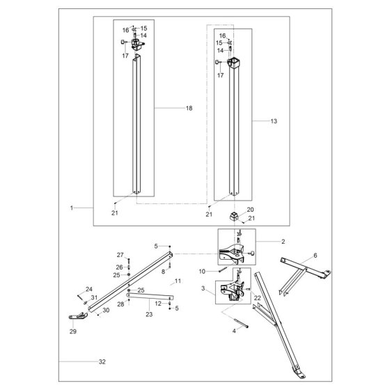 Tripod Assembly for Wacker LB80M