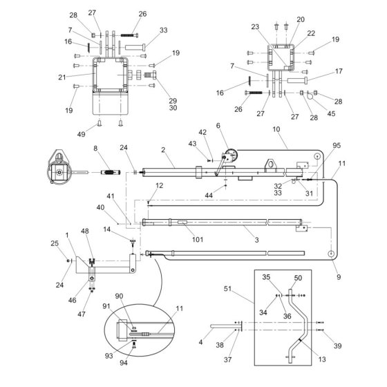 Mast Assembly for Wacker LTC4L