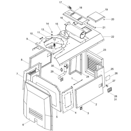 Cover Assembly for Wacker LTE4K