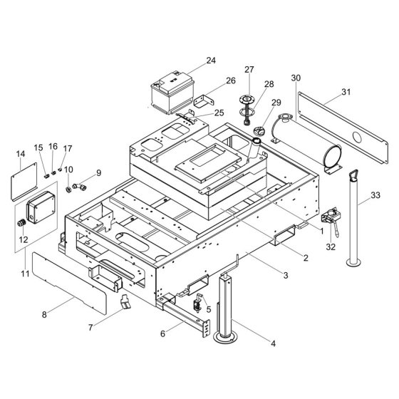 Skid Assembly for Wacker LTS4K