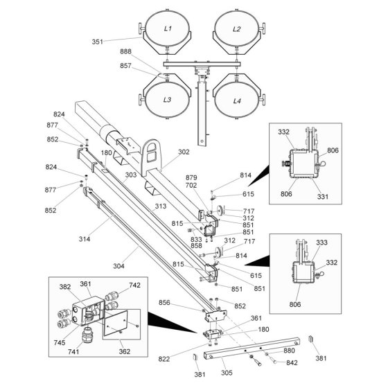Tower Assembly for Wacker LTW6K