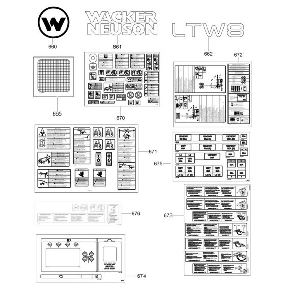 Wacker LTW8K Decals