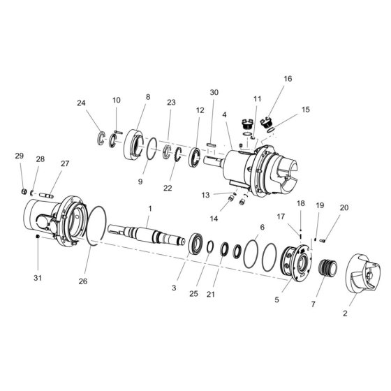 Pump Shaft Assembly for Wacker PT6Y